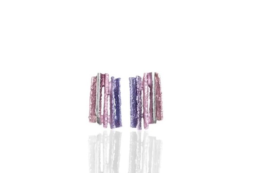 Pendientes Plata Arior 1,9x1,2cm 1143774XPP Junc Violetas Pequeńos