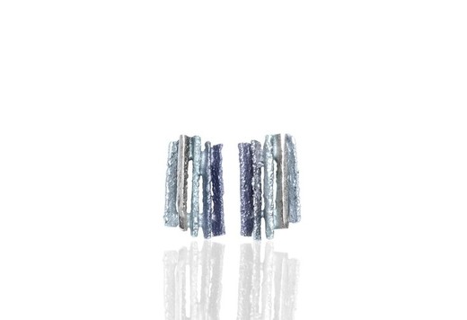 Pendientes Plata Arior 1,9x1,2cm 1143776XPP Junc Azul Formentera Pequeńos