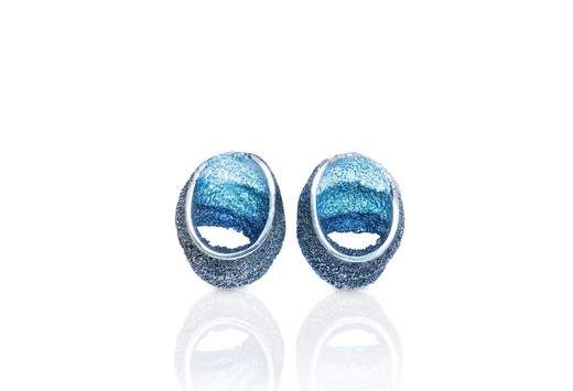 Pendientes Plata Arior 2,3x1,8cm 1143448XPP Sinera Azul Formentera