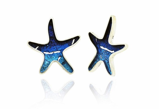 Pendientes Plata Arior 2,7x2,4cm 1144046XPP Estrella Mar-Itim Grande Azul