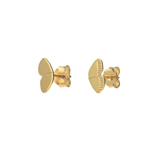 Boucles d'oreilles Argent Doré 10x5mm PEL1012DO Papillon