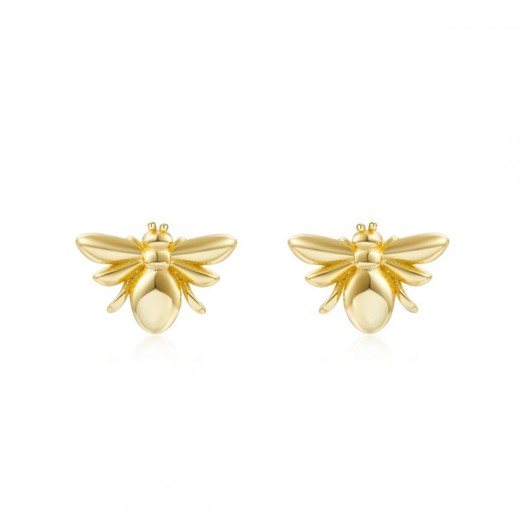 Boucles d'oreilles Argent Doré 10x7mm PEL0922DO Abeille