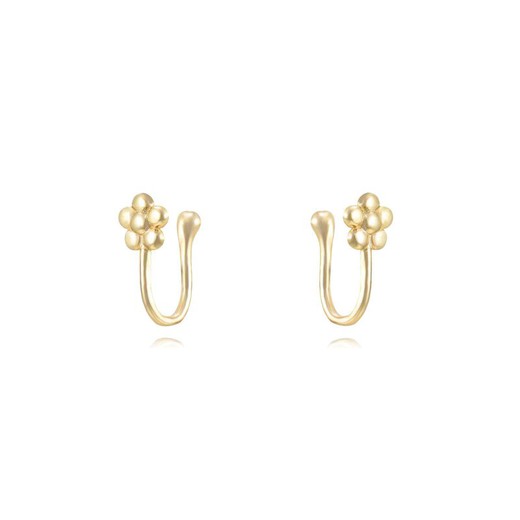 Goldene Silberohrringe 12,5 x 5,5 mm PEL1037DO Earcuff