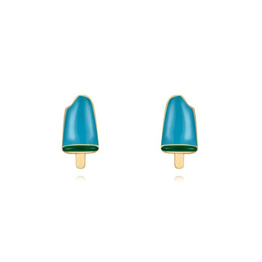 Orecchini in argento dorato 12 * 6 mm PEL1120DOET smalto gelato