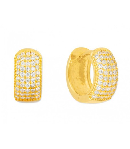 Goldene Silberohrringe 12 mm Liska MED235A-D Zirkonia