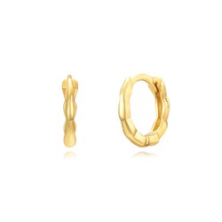 Brincos Prata Dourado 12mm Argola PEL1102DO