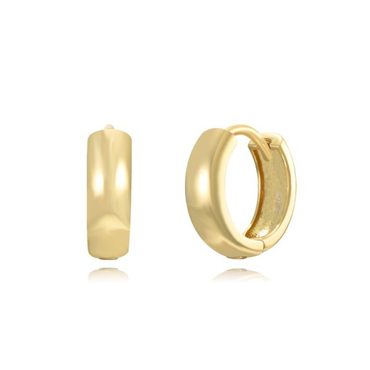 Brincos Prata Dourado 14mm PEL1149DOXX14 Argola