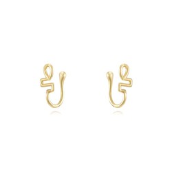 Boucles d'oreilles Argent Doré 14x6mm PEL1036DO Earcuff