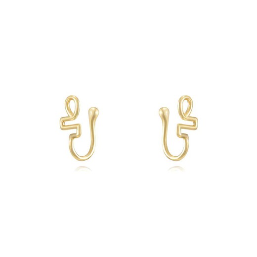 Arracades Plata Daurada 14x6mm PEL1036DO Earcuff