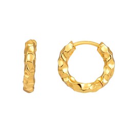 Goldene Silberohrringe 16x3mm PE00792DO Hoop