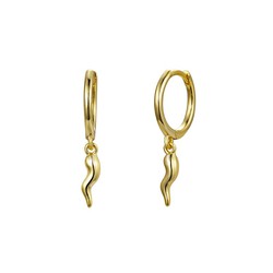 Boucles d'oreilles Argent Doré 21mm PE00651DO Chilli Hoop