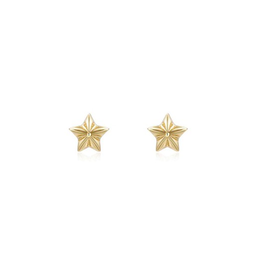 Pendientes Plata Dorada 4x4mm PEL0925DOXXXX Estrella