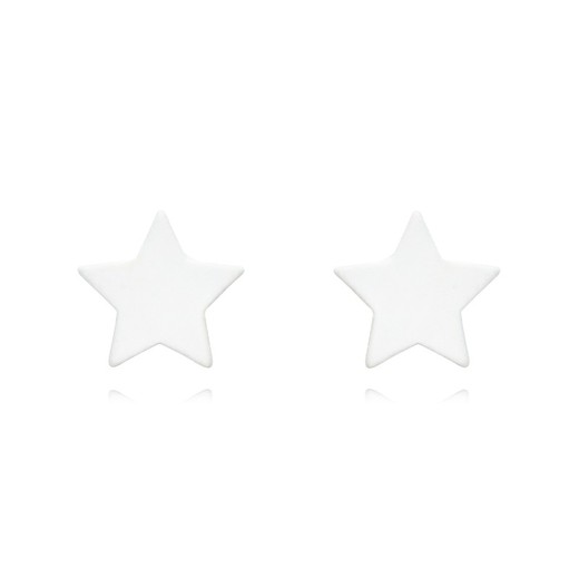 Pendientes Plata Dorada 5,5mm PEL1122DOEW Estrella Enamel