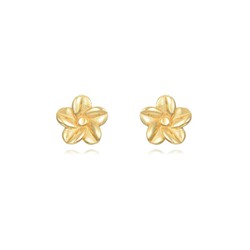 Pendientes Plata Dorada 5,7mm PEL1066DO Flor