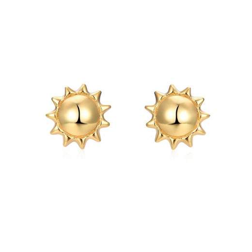 Pendientes Plata Dorada 5mm PEL0971DO Sol