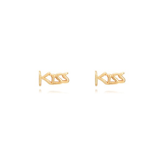 Pendientes Plata Dorada 6mm PEL1107DO Kiss