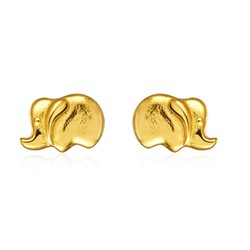 Orecchini in Argento Dorato 6x4mm PE00785DO Elefante