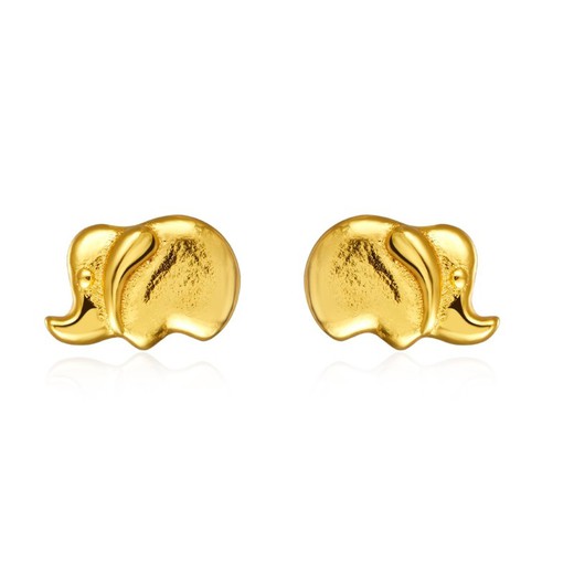 Goldene Silberohrringe 6x4mm PE00785DO Elefant