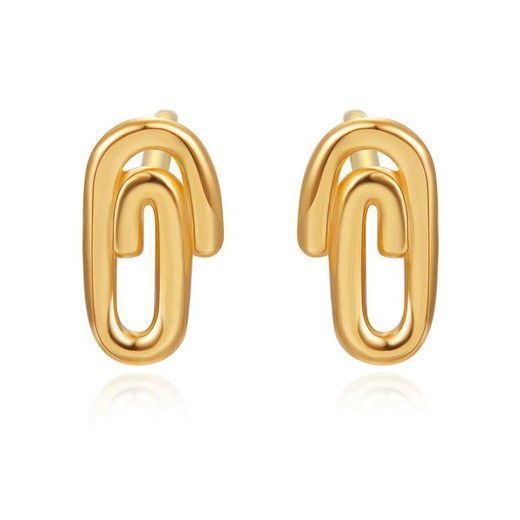 Boucles d'oreilles Argent Doré 6x4mm PE00799DO Clips