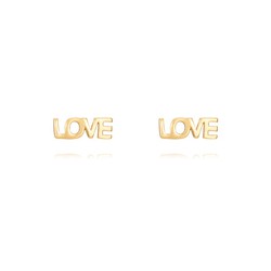 Pendientes Plata Dorada 7mm PEL1108DO Love