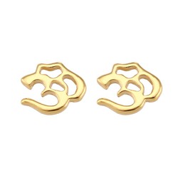 Boucles d'oreilles Argent Doré 8mm PEL1106DO Om