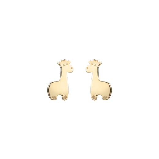 Goldene Silberohrringe 9 mm PEL1221DO Giraffe