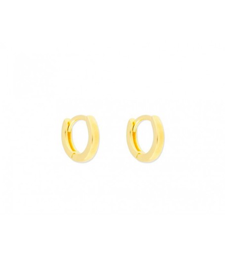 Boucles d'oreilles Liska en argent doré 10 mm MED286A-10D créoles lisses