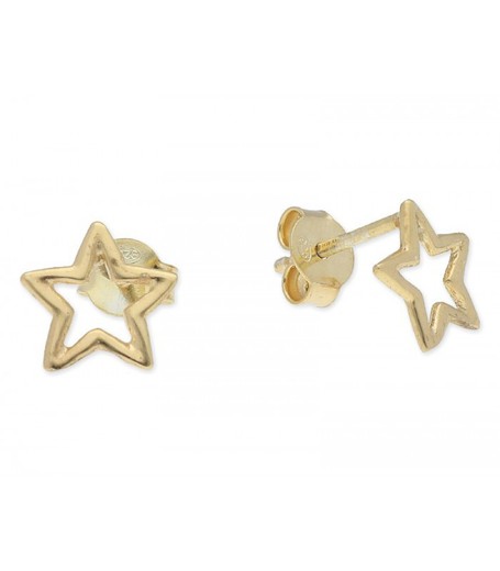 Pendientes Plata Dorada Liska LAF6157A-D Estrella