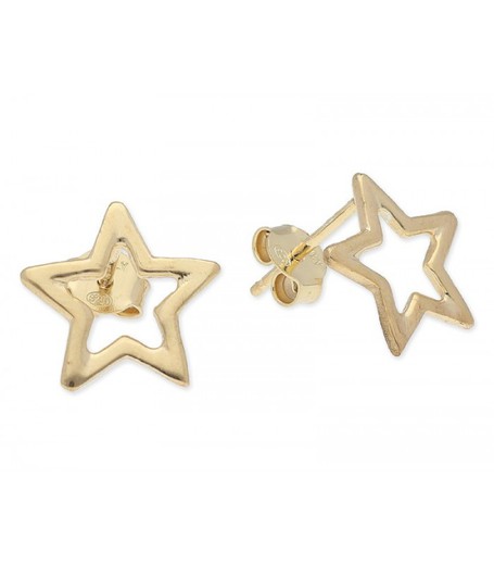 Pendientes Plata Dorada Liska LAF6163A-D Estrella