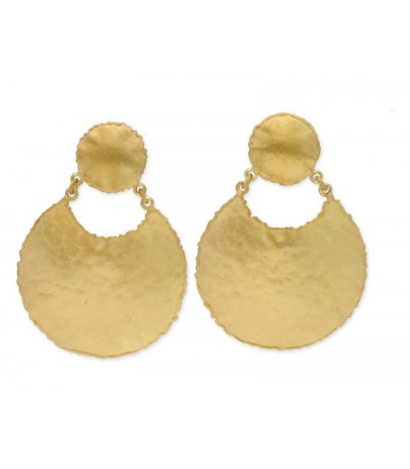 Boucles d'oreilles Liska en argent doré LAR004A-D feuilles