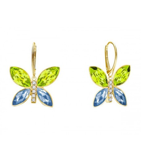 Pendientes Plata Dorada Liska LSW0187A-DV Mariposa Circonitas