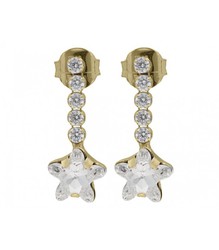 Boucles d'oreilles Argent Doré Liska LSW4358A-D Étoile Zircon