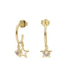 Pendientes Plata Dorada Liska LSW4384A-D Semiaro Colgante Estrella