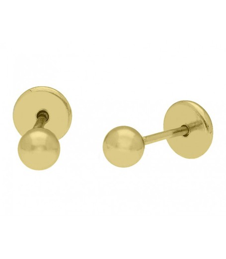 Boucles d'oreilles Liska Doré Argent MED266A-D Petite Boule