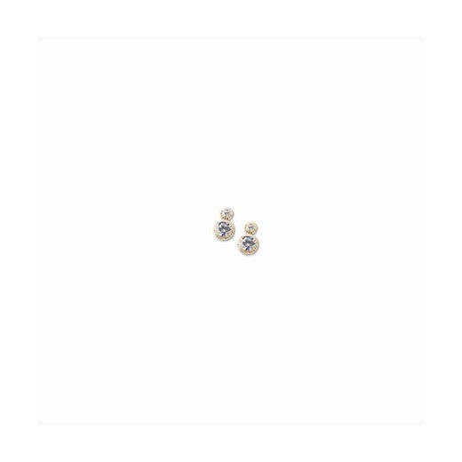 Pendientes Plata Dorada Sovrani 2cm J9402 Circonitas