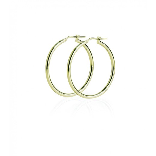 Pendientes Plata Dorada Sovrani 3cm J4721ORO Aros