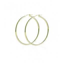 Pendientes Plata Dorada Sovrani 5cm J4719ORO Aros