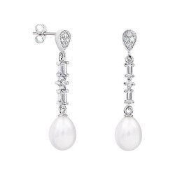 Pendientes Plata Lágrima Argyor MRM 8mm (AG)79B0206TE1 Topacios Perla