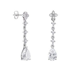 Pendientes Plata Lágrima Argyor MRM 9x6mm (AG)79B0103TA1 Topacios Blanco