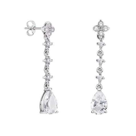 Pendientes Plata Lágrima Argyor MRM 9x6mm (AG)79B0103TA1 Topacios Blanco