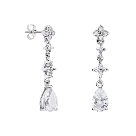 Pendientes Plata Lágrima Argyor MRM 9x6mm (AG)79B0104TA1 Topacios Blanco