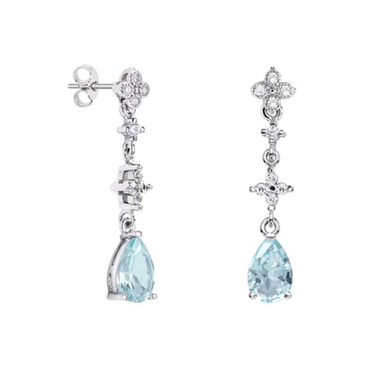 Pendientes Plata Lágrima Argyor MRM 9x6mm (AG)79B0104TA2 Topacios Azul