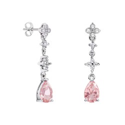 Pendientes Plata Lágrima Argyor MRM 9x6mm (AG)79B0104TA3 Topacios Rosa