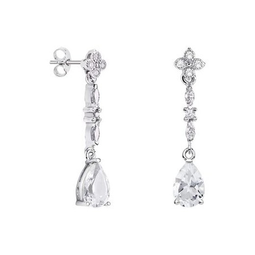 Pendientes Plata Lágrima Argyor MRM 9x6mm (AG)79B0105TA1 Topacios Blanco