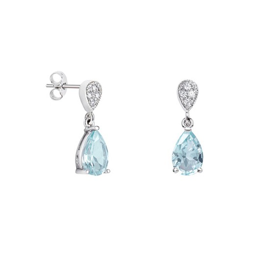 Pendientes Plata Lágrima Argyor MRM 9x6mm (AG)79B0200TA2 Topacios Azul