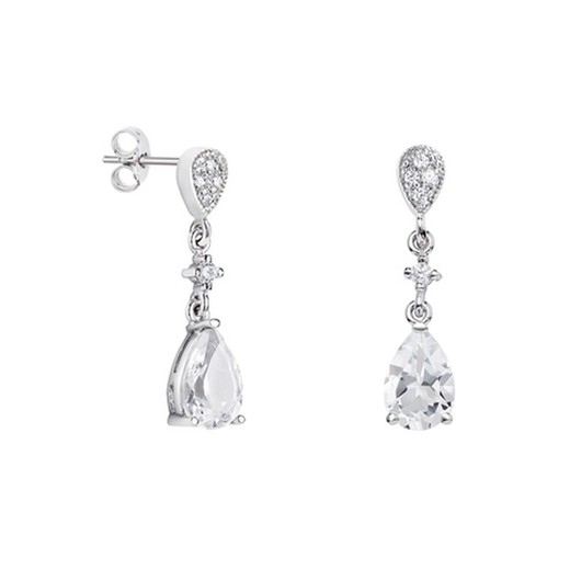 Pendientes Plata Lágrima Argyor MRM 9x6mm (AG)79B0201TA1 Topacios Blanco