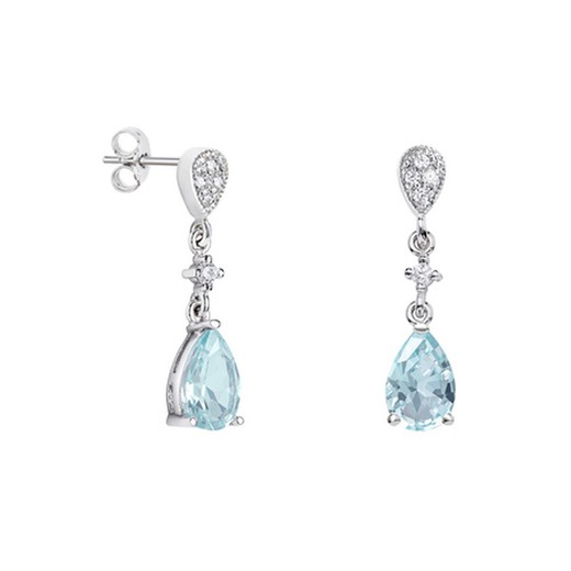 Pendientes Plata Lágrima Argyor MRM 9x6mm (AG)79B0201TA2 Topacios Azul