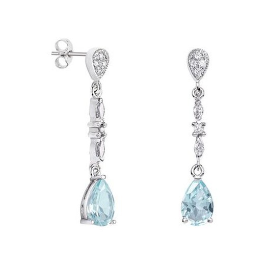 Pendientes Plata Lágrima Argyor MRM 9x6mm (AG)79B0205TA2 Topacios Azul