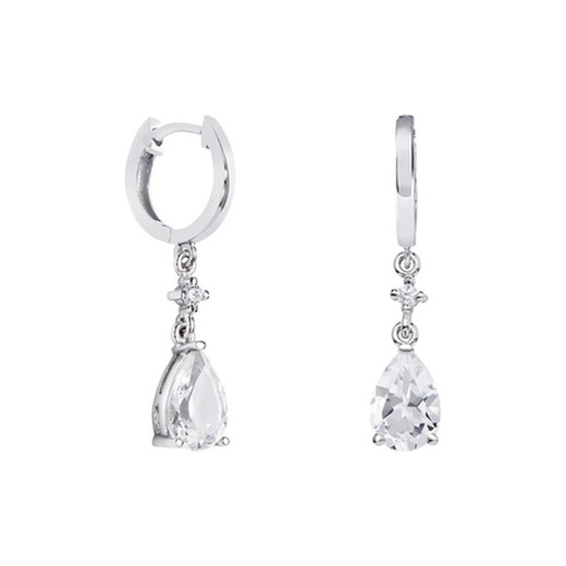 Pendientes Plata Lágrima Argyor MRM 9x6mm (AG)79B0301TA1 Topacios Blanco