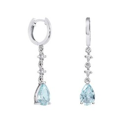 Pendientes Plata Lágrima Argyor MRM 9x6mm (AG)79B0302TA2 Topacios Azul